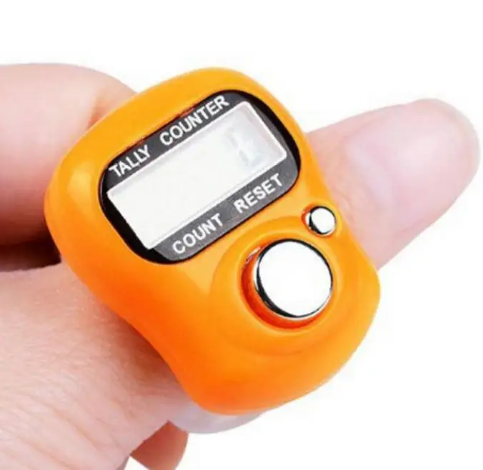 

500pcs quevinal Mini Hand Hold Band Tally Counter LCD Digital Screen Finger Ring Electronic Head Count Tasbeeh Tasbih