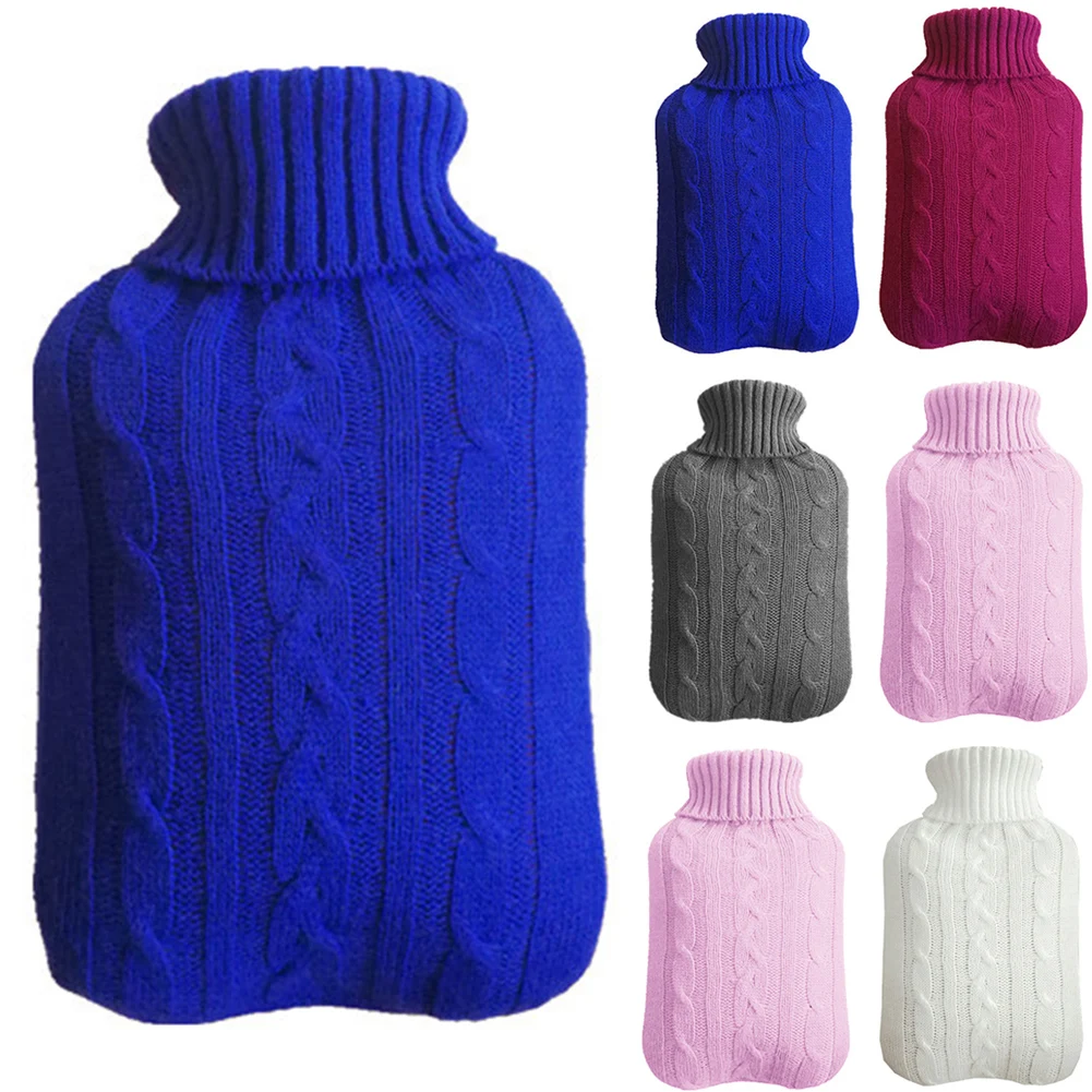 

2000ml Removable Safe Large Warm Washable Cover Explosion-proof Knitted Protective Winter Heat Preservation Hot Water Bottle