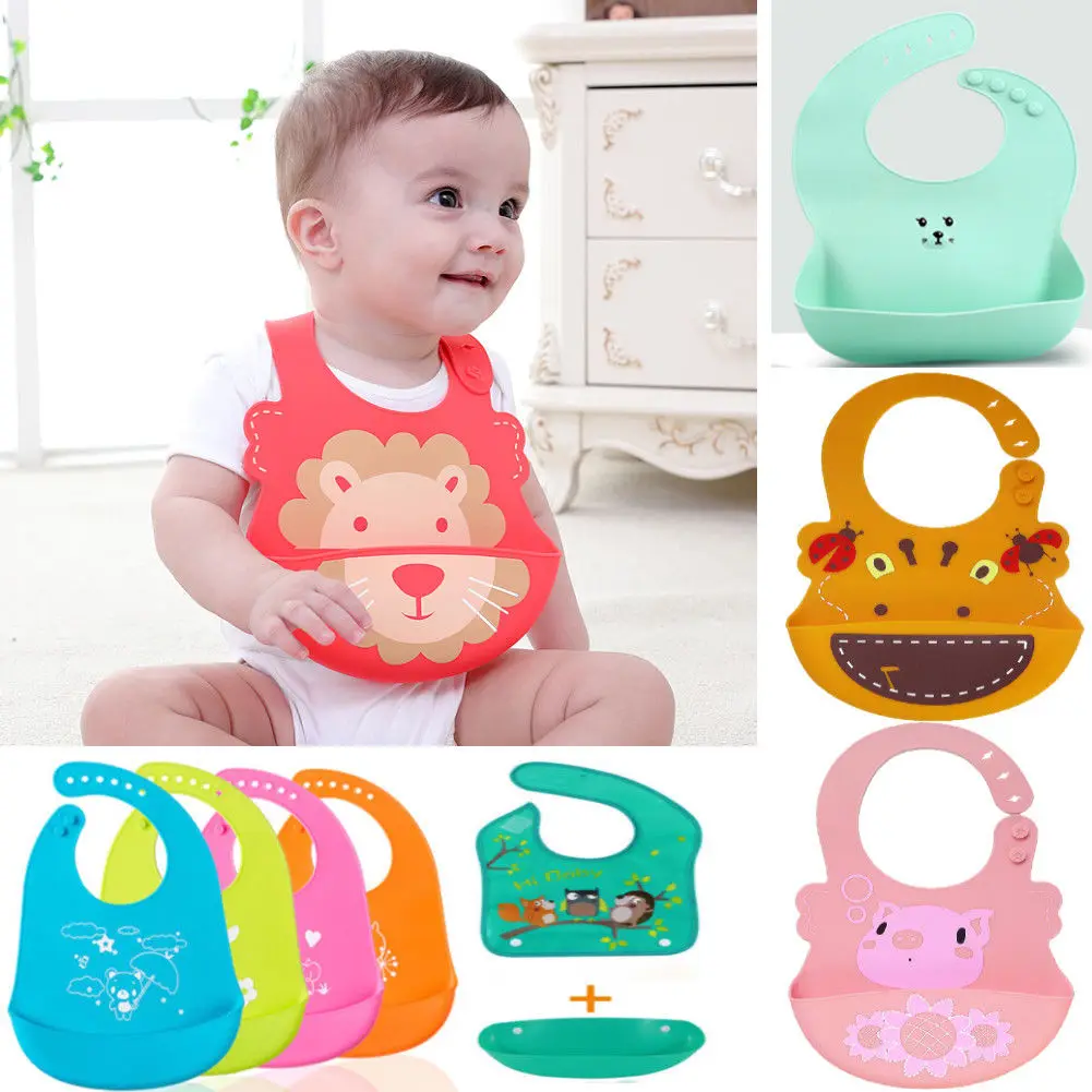 Multi style Cartoon Bibs Baby Kid Bib Wipe Clean Feeding Dribble Boy