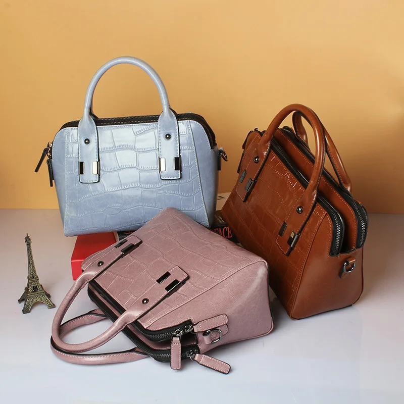 

SPRING AND SUMMER 2018 NEW FASHION LEISURE LEATHER BAGS LADIES WITH COWHIDE ONE SHOULDER CROSS CLUTCH HANDBAG SATCHEL BAG WOMEN