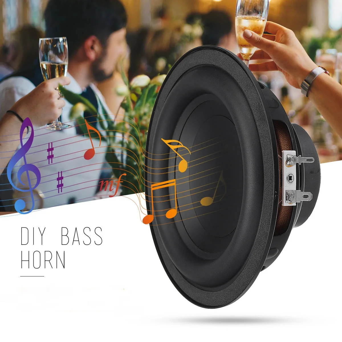 2 piezas 6 pulgadas DIY bocina altavoz accesorios caja de sonido altavoz estéreo Subwoofer altavoz fuerte bocina tweeter 2 piezas 6 pulgadas DIY bocina altavoz accesorios caja de sonido altavoz estéreo Subwoofer altavoz fuerte bocina tweeter