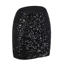 Женская короткая мини-юбка с пайетками для ночного клуба, вечеринки, юбки с блестками, высокая талия, сексуальная облегающая женская блестящая юбка