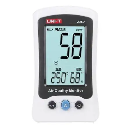 

UNI-T Air Quality Detector A25D Formaldehyde PM2.5 Monitor Meter Laser Temperature Humidity Indoor Polymer Battery