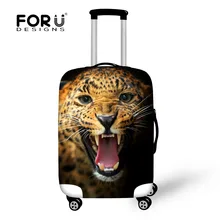 FORUDESIGNS/чехол для багажа с леопардовым принтом для чемодана 18-30 дюймов, эластичные Защитные чехлы для путешествий, водонепроницаемые аксессуары для багажа