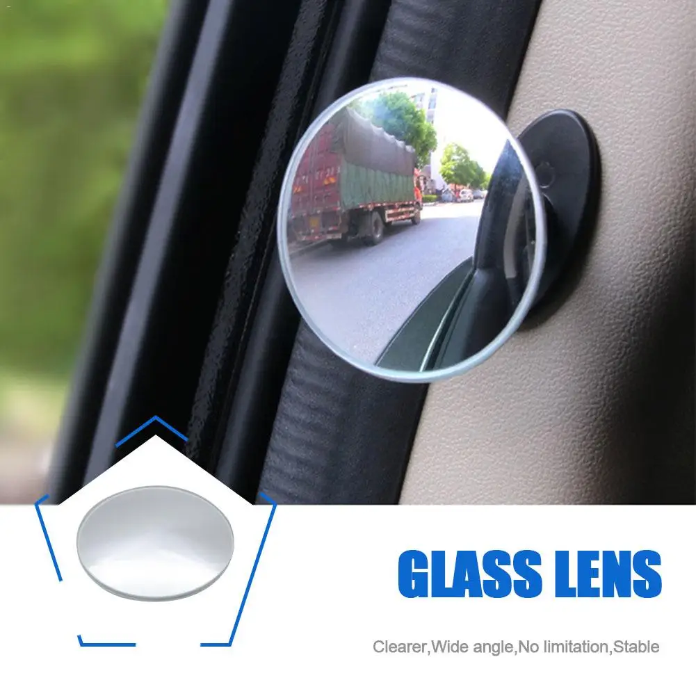 

Universal 360 Degree Blind Spot Mirror HD For Car Back Mirror HOT Frameless Ultrathin Wide Angle Round Convex Rear View Mirror