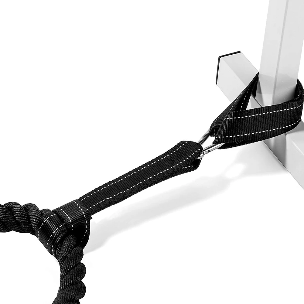 

Battle Rope Anchor Strap Kit Exercise Training Accessories for Ropes Easy Setup Station in Home Gym Outdoor Steel Carabiner Mou