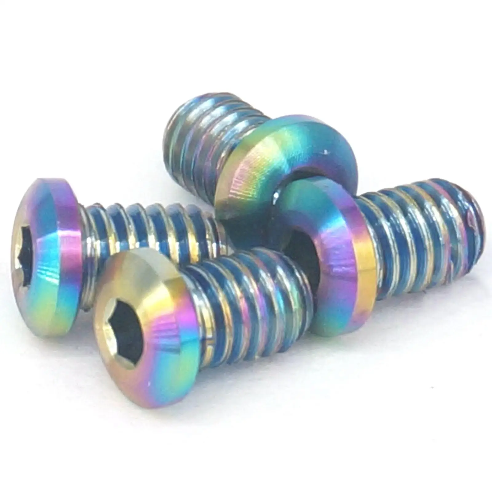 

4 PCS M4x5mm Rainbow GR5 Titanium Screws For Road Bike Caliper Brake