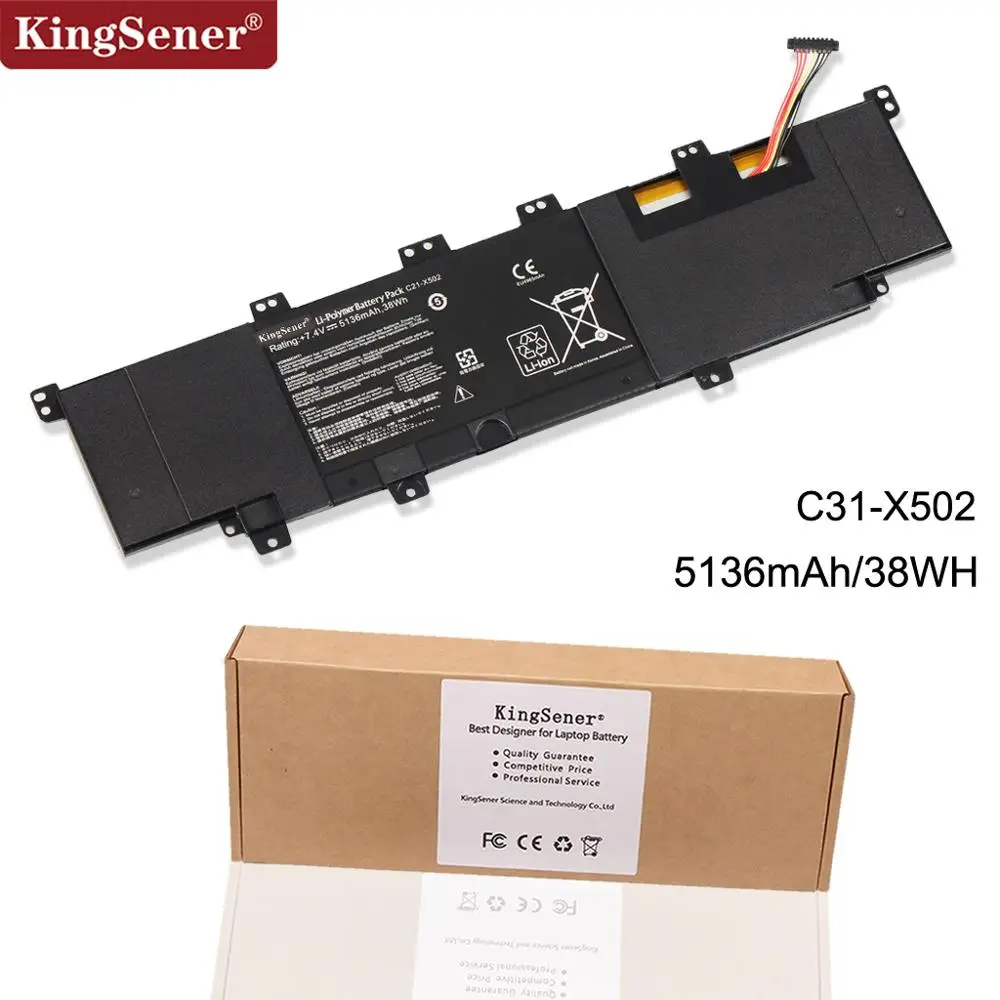 KingSener New C21-X502 Laptop Battery for ASUS VivoBook X502 X502C X502CA S500 S500C S500CA PU500C PU500CA 7.4V 38WH KingSener New C21-X502 Laptop Battery for ASUS VivoBook X502 X502C X502CA S500 S500C S500CA PU500C PU500CA 7.4V 38WH