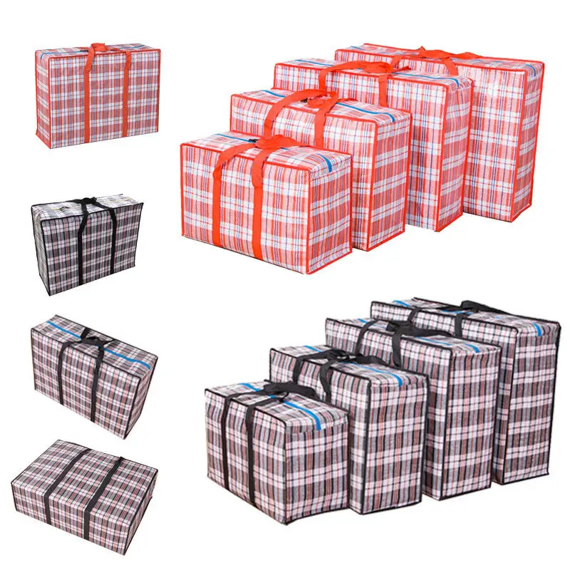 

Brand New 2019 Top Quality Strong Reusable Large Jumbo Shopping Laundry Storage Luggage Bag Zip Portable Storage Bag