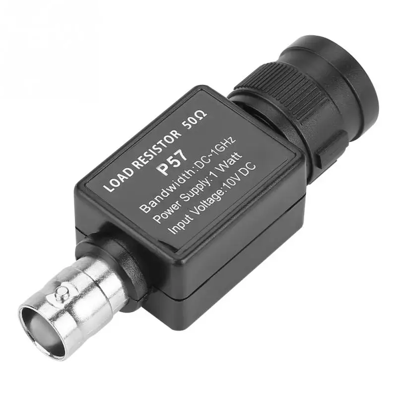 P57 High Accuracy 50Ω DC10V 1W Black BNC to Plug 50KY Q9 Female Adapter Connector Resistance Measuring Machine Accessories |