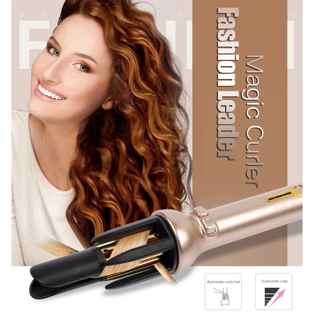 

Electric Automatic Rotating Curler Ceramic Hair Curling Iron Wand Hair Curler Rollers Machine EU Plug