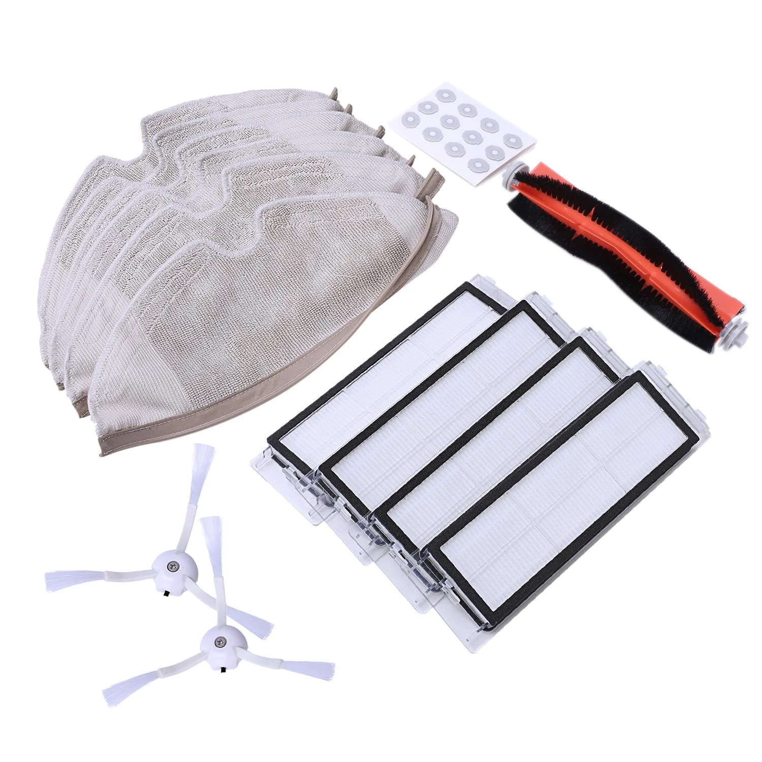 

25pcs/lot New Main brush Hepa Filter Side brush Mop cloths Kit for Xiaomi mijia robot roborock s50 s51 roborock 2