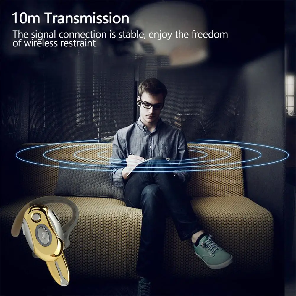 Bluetooth Headphone On Ear Earpiece Wireless Headset Earphone Noise Cancelling with Mic for Samsung iPhone X XR XS Motorola E G