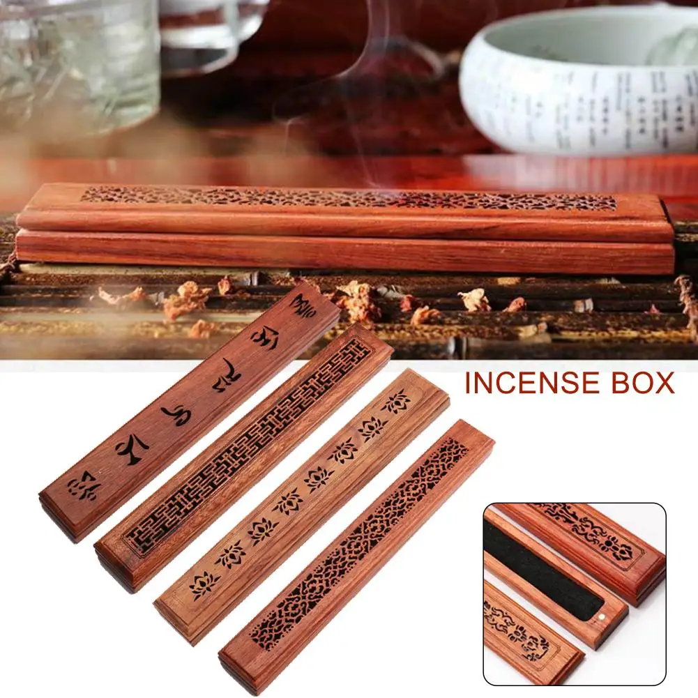 

Rosewood Incense Box Lying Censer Mahogany Crafts Wooden Incense Stove Clean Air Auxiliary Sleep Health Incense