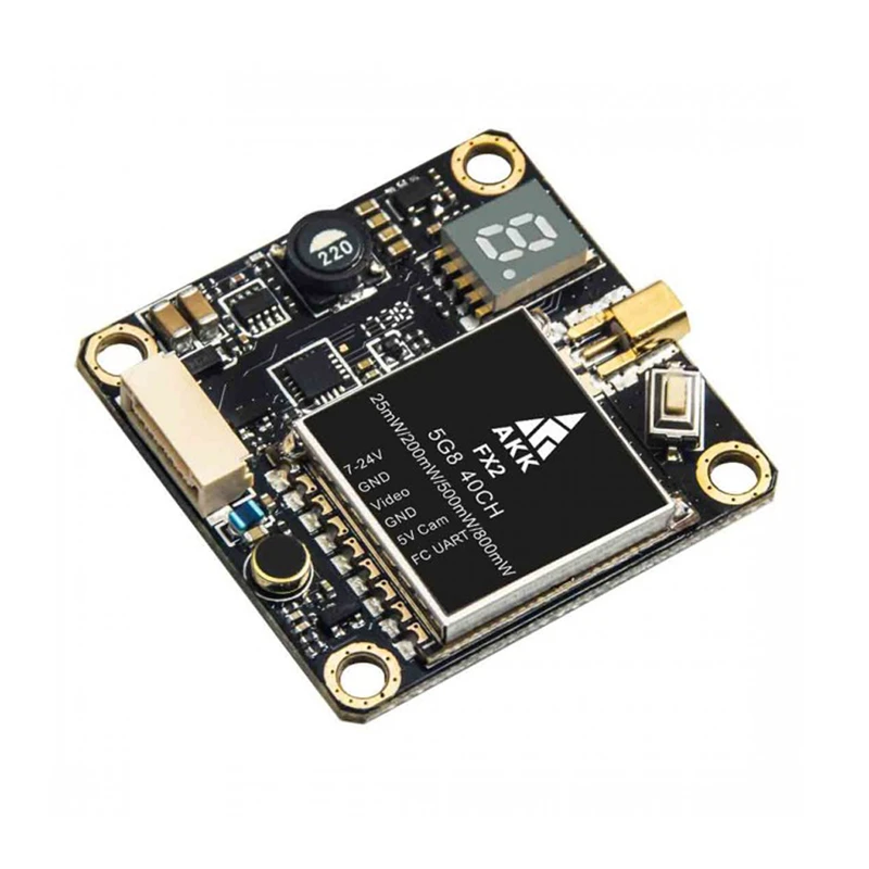 

AKK FX2 5.8Ghz 40CH 25mW/200mW/500mW/800mW Support OSD Switchable FPV Transmitter for RC Models Spare Part DIY Accs
