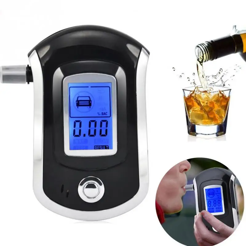 

Professional Digital Breath Alcohol Tester Breathalyzer with LCD Dispaly with 5 Mouthpieces Police Alcohol Parking Breathalyser