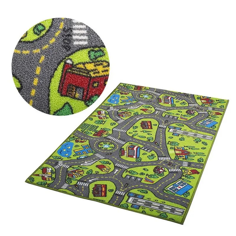 

Children's Playing Mat City Life Style Carpet Traffic Safety Education Pad Track Blanket Rug