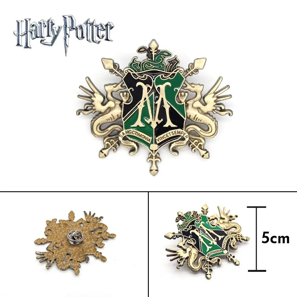 

OHCOMICS Harri Potter HP Hogwarts Slytherin School Sangctimonia Vincetsemper Metal Enamel Badge Pin Brooch Chestpin Costume Gift