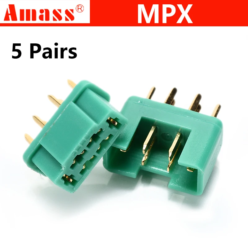 

5pairs Amass MPX Male Female 6-pin plug Connector Gold plating Accessories parts