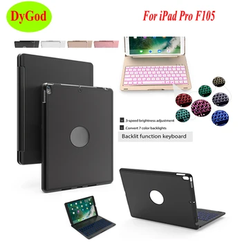 

DyGod Wireless Bluetooth Keyboard Case For iPad Pro Tablet Protective 10.5 inch Colorful Backlight Tablet Holder Flip Design