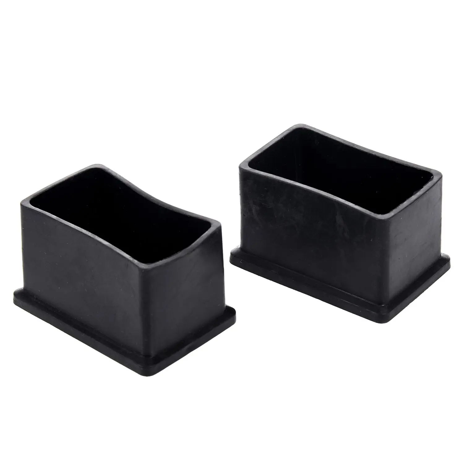 

Promotion! Black Furniture Rectangular Leg Protector PVC Soft Glue Foot 30mmx50mm 2Pcs