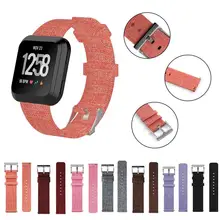 Влагопоглощающий умный браслет нейлоновый ремешок для часов холщовая петля часы ремешок для Fitbit Versa умный Браслет несколько цветные материалы