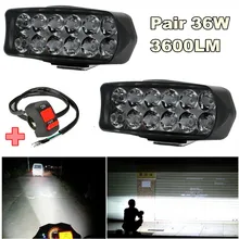 #Special Offers 1 Pair 36W 3600LM LED Work Light Bar Fog Spotlight DRL Headlight Driving Lamp Car Truck Offroad 12-85V with Switch #Special Offers 1 Pair 36W 3600LM LED Work Light Bar Fog Spotlight DRL Headlight Driving Lamp Car Truck Offroad 12-85V with Switch
