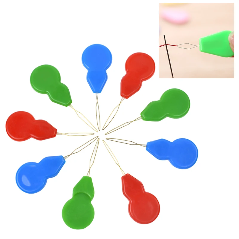 

Sale 10PCS/Set Random Color Sewing Stitch Hand Sewing Machines Needle Threader Insertion Tool