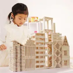 1 комплект деревянные строительные блоки Творческий сложены высокие детский сад интеллектуальной игрушки сборка строительных блоков для
