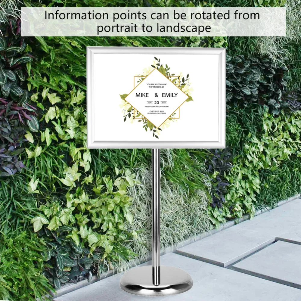 

Floor Standing Poster Display Snap Frame Menu Sign Shop Restaurant Stand