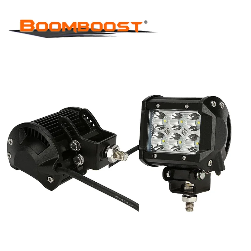 best price 2 pieces 4 inch 18W 6X3W LED Work Light Bar for Tractor Boat