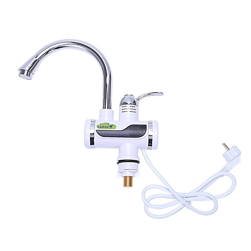 

LED Digital Display Hot Water Cold Mixer Water Heater Kitchen Sink Faucet Basin Spout EU Plug