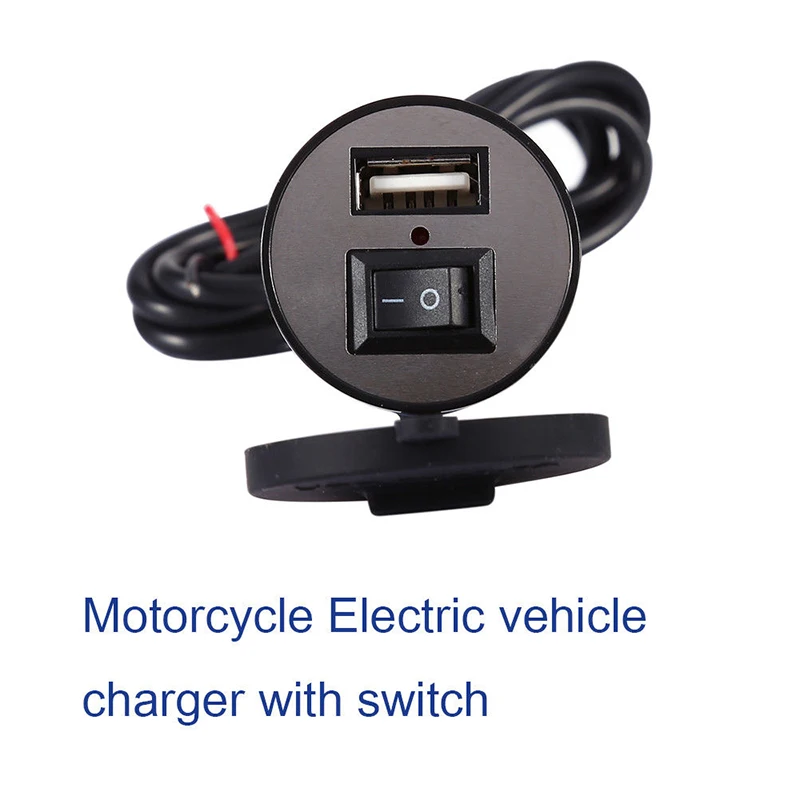 8,8*4,2*4,3 см 1.5A Черный ABS+ медный провод мотоцикл USB Мобильный телефон gps мощность зарядное устройство адаптер переключатель водонепрони