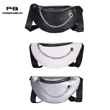 Модная женская сумка из искусственной кожи с цепочкой на плечо поясная сумка через плечо