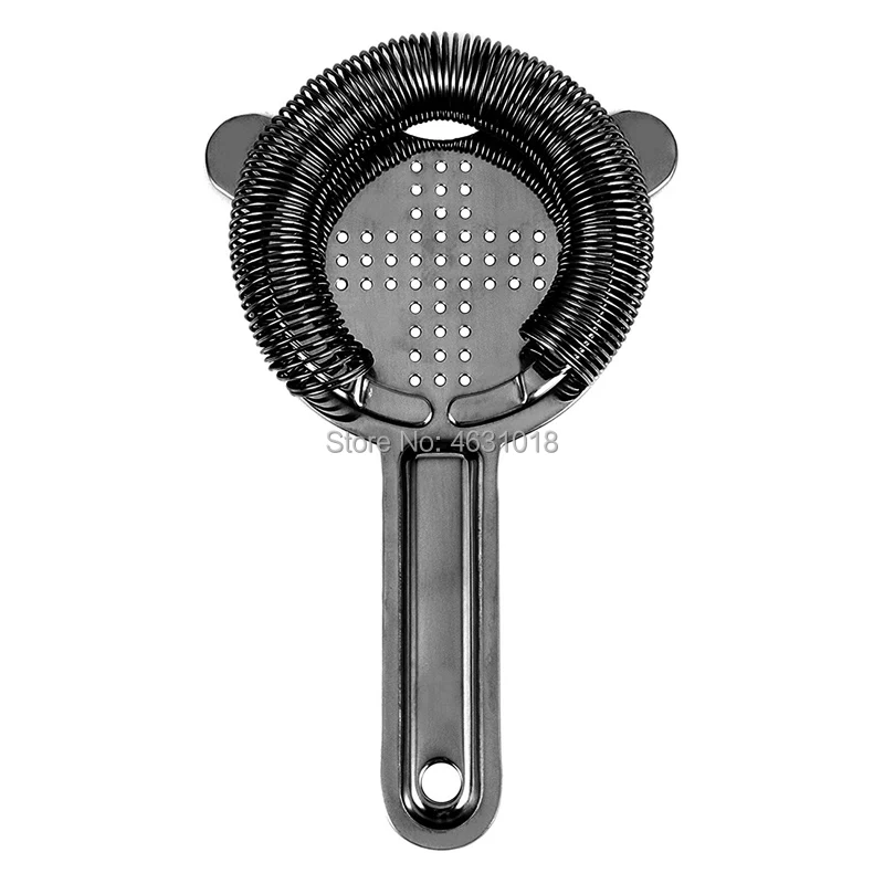 

Cocktailshaker S 16-BK-34 304 Stainless Steel Black Plated Cross Hawthorne Strainer Ice Strainer with High Density Spring