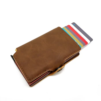 

RFID Card Brushing Box Anti-Degaussing Card Bag Thin Bank Card Set Metal Wallet