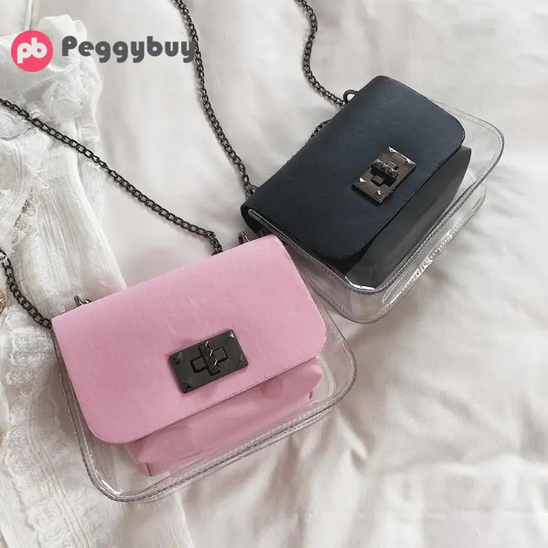 

Fashion Shoulder Bag PU Leather 2pcs/set Clear Shoulder Messenger Handbags Women Portable Messenger Bags Bolsas Feminina Mujer
