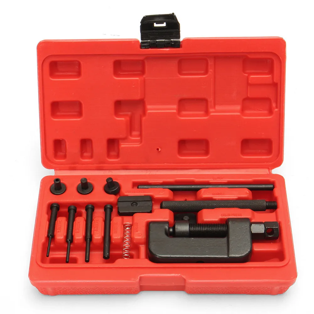 

Motorcycle Bike Chain Demolition Chain Tool Kit Bicycle Chain Removal Repair Tools Chain Cutter Breaker Riveting Rivet Tool