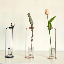 Гладить коллекционные вазы простой Настольная Ваза Frame Кофе дома номер садовый цветочный горшок украшения