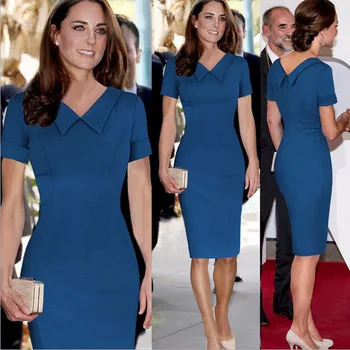 2020 Kate Middleton Inspired Slim Strech Vestidas 3