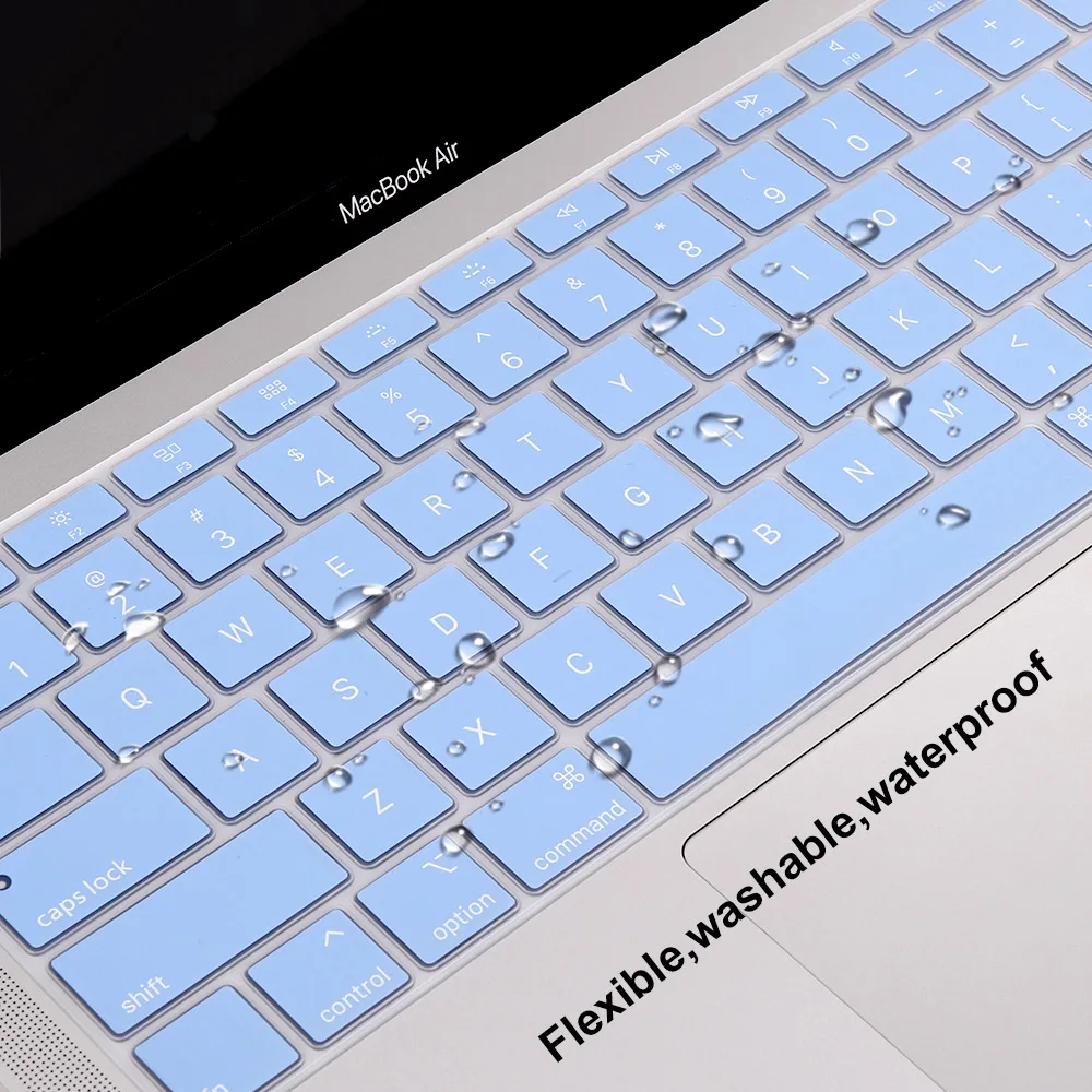 Чехол для клавиатуры Redlai с английской раскладкой MacBook Air 13 2018 A1932 Retina fit Touch ID Мягкий