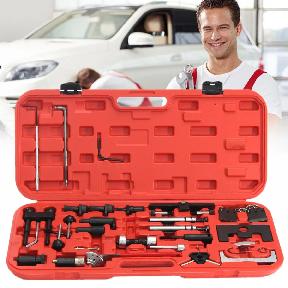 

36Pcs Professional Engine Timing Tool Master Kit For Perfect Easy Storage & Transport Professional Mechanic DIY Enthusiast