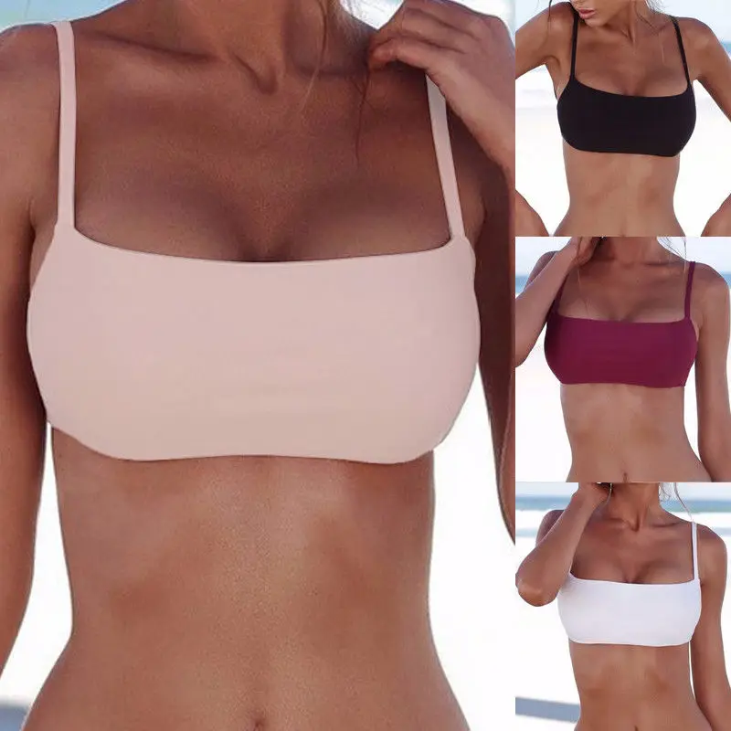 

Womens Bandage Push-Up Padded Bikini Bra Top Bandeau Swimwear Swimsuit Beachwear Bathing Two-Piece Separates