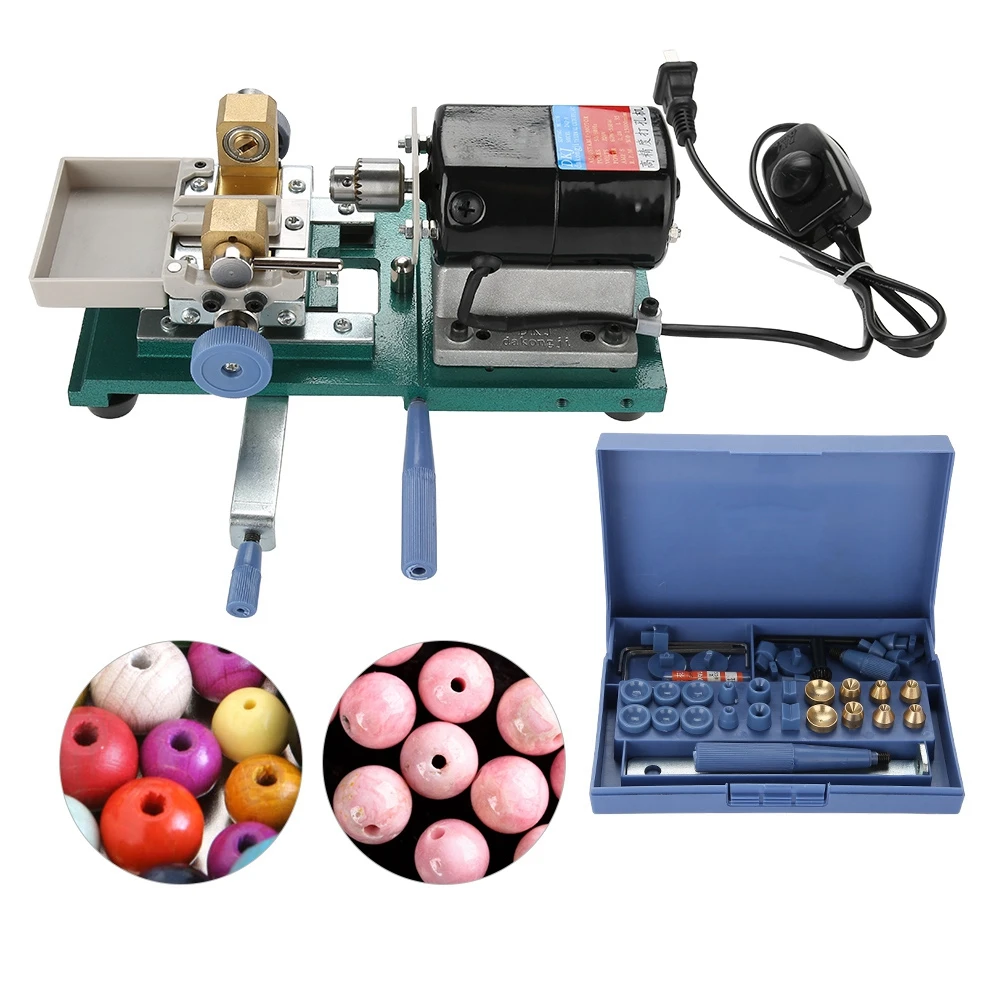 Pearl Drilling Machine Jewelry Bead Hole Driller Full Set Jewelry