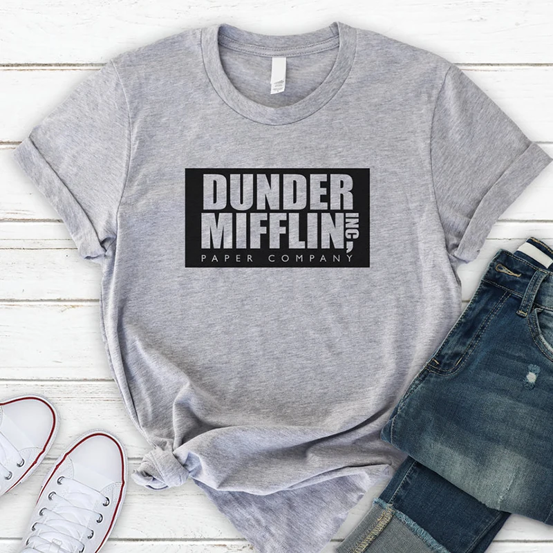 

Company T Shirt Men Short Sleeve The Office TV Show Dunder Mifflin Paper T-Shirt Crew Neck Tee Shirts for Women S-3XL Plus Size