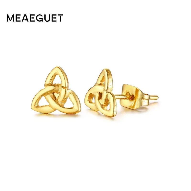 

Stainless Steel Knot Stud Earrings in Golden Sister Gift for mom