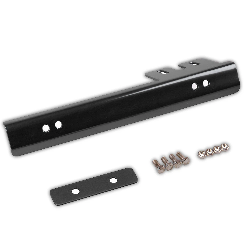 

Black Aluminum Front Bumper License Plate Mounting Bracket Holder w/ Screws Nuts