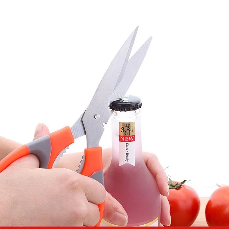 

Multifunctional Scissors For Cutting Meat/opening Walnut/open Bottle Stainless Steel Strong Chicken Bone Kitchen Tools