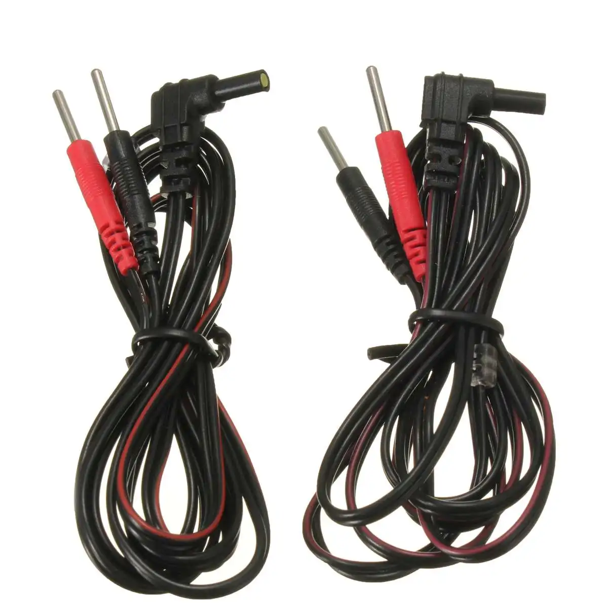 

2pcs/lot Replacement Electrode Lead Wires Standard Pin Connection Cables 2mm For Tens / Ems Massage Digital Therapy Machines