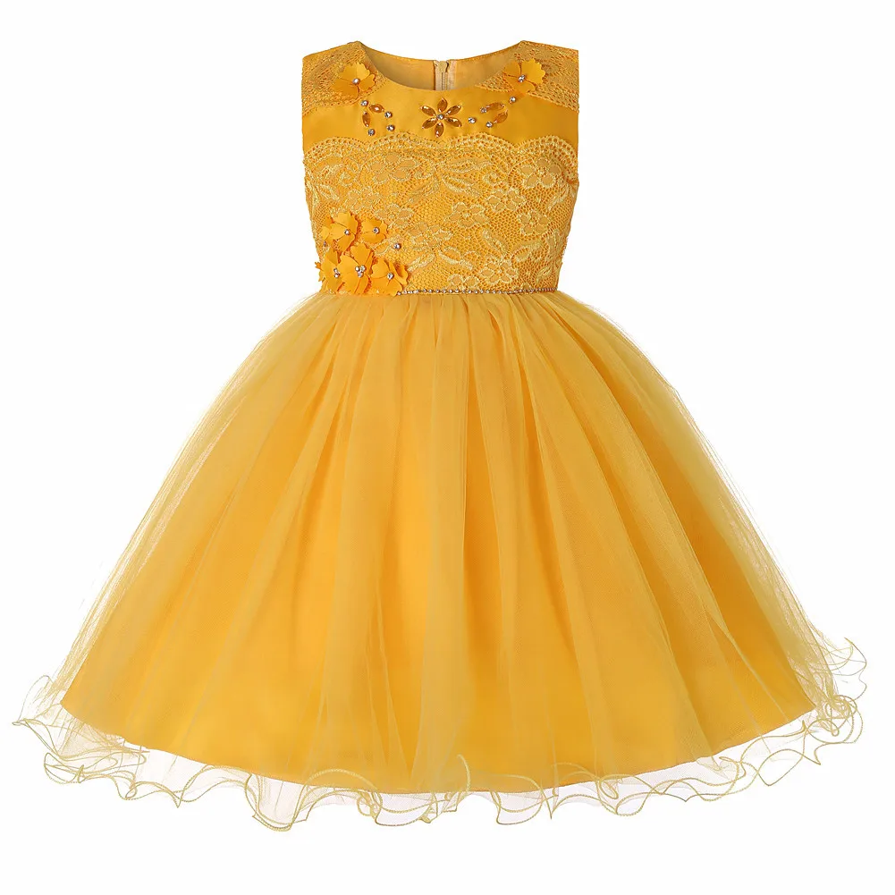 

2019 Kid Girl Clothes Summer Dress for Girls Wedding Pageant Party Princess Dresses Formal Prom Gowns Floral Size 3-14 Years